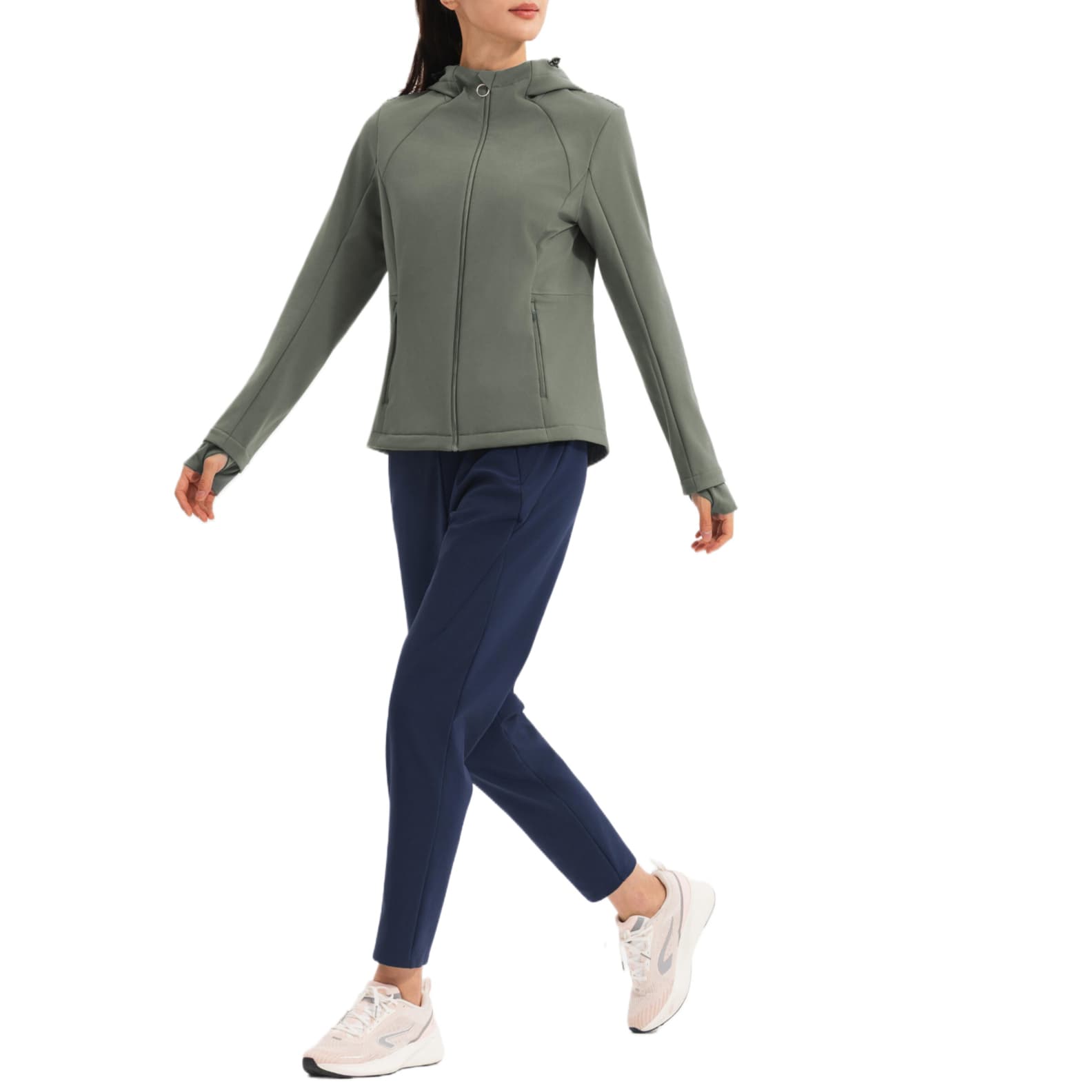 DECATHLON Серый Синий Женские Флисовые Штаны - изображение 5