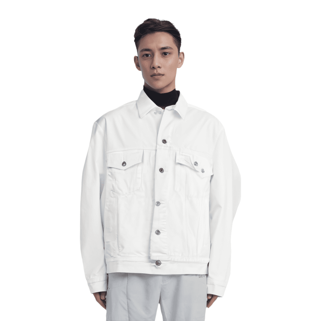 Куртка Balenciaga Denim Jacket White - изображение 4