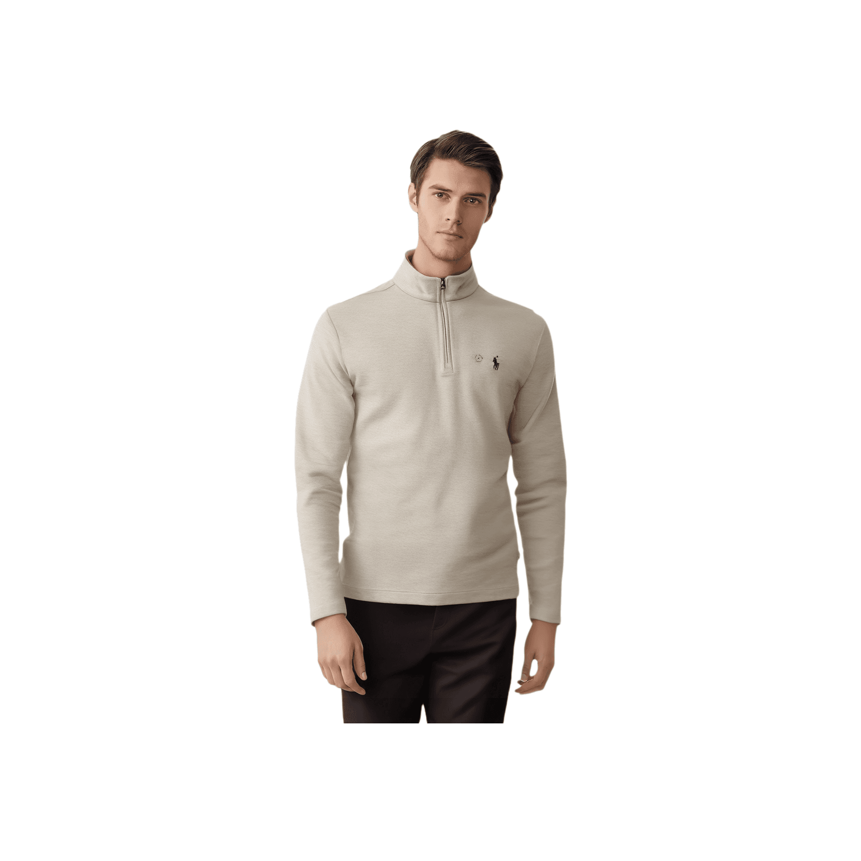 Поло Polo Ralph Lauren Мужское Поло Бежевого Цвета - изображение 1