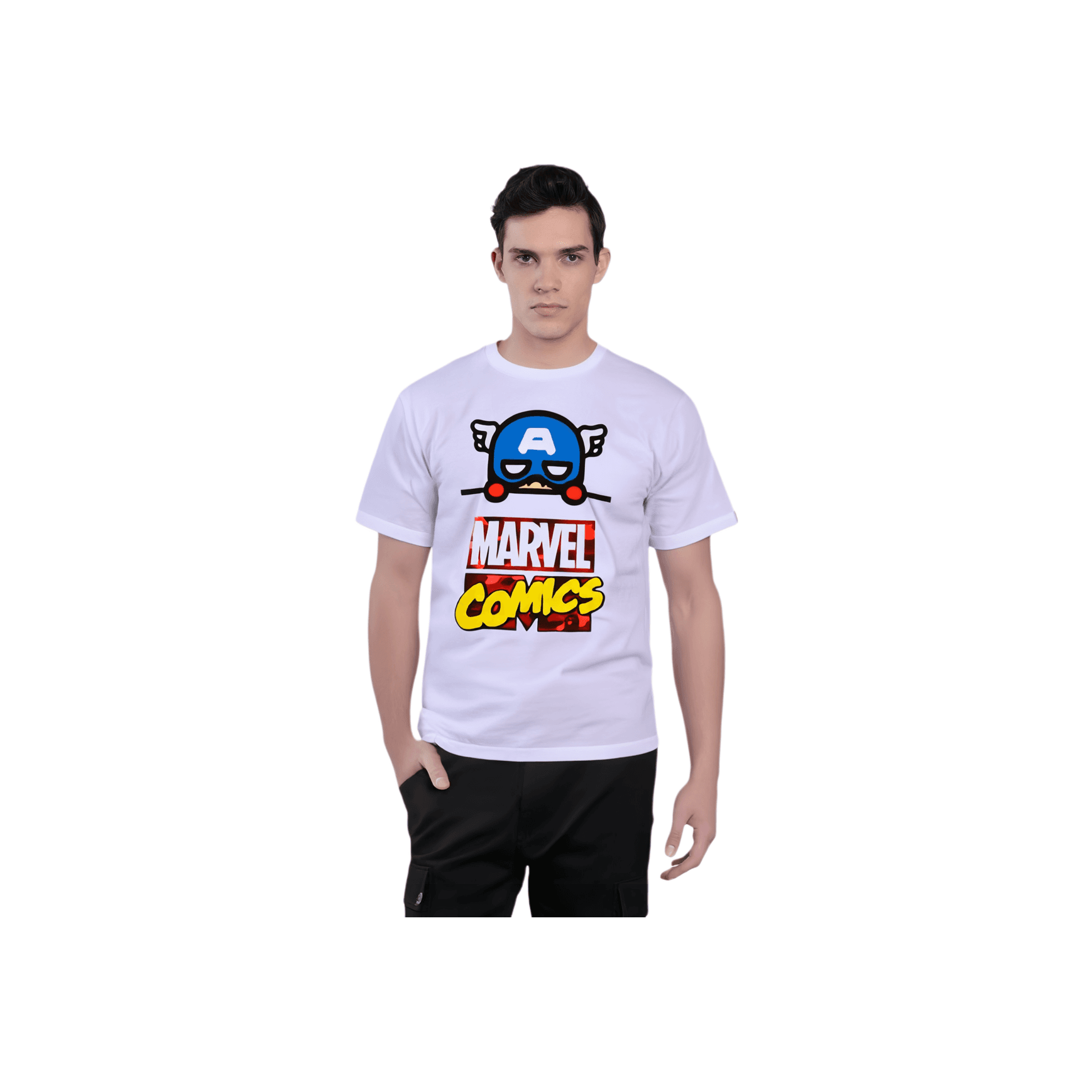 Футболка BAPE x Marvel Captain Tee White - изображение 1