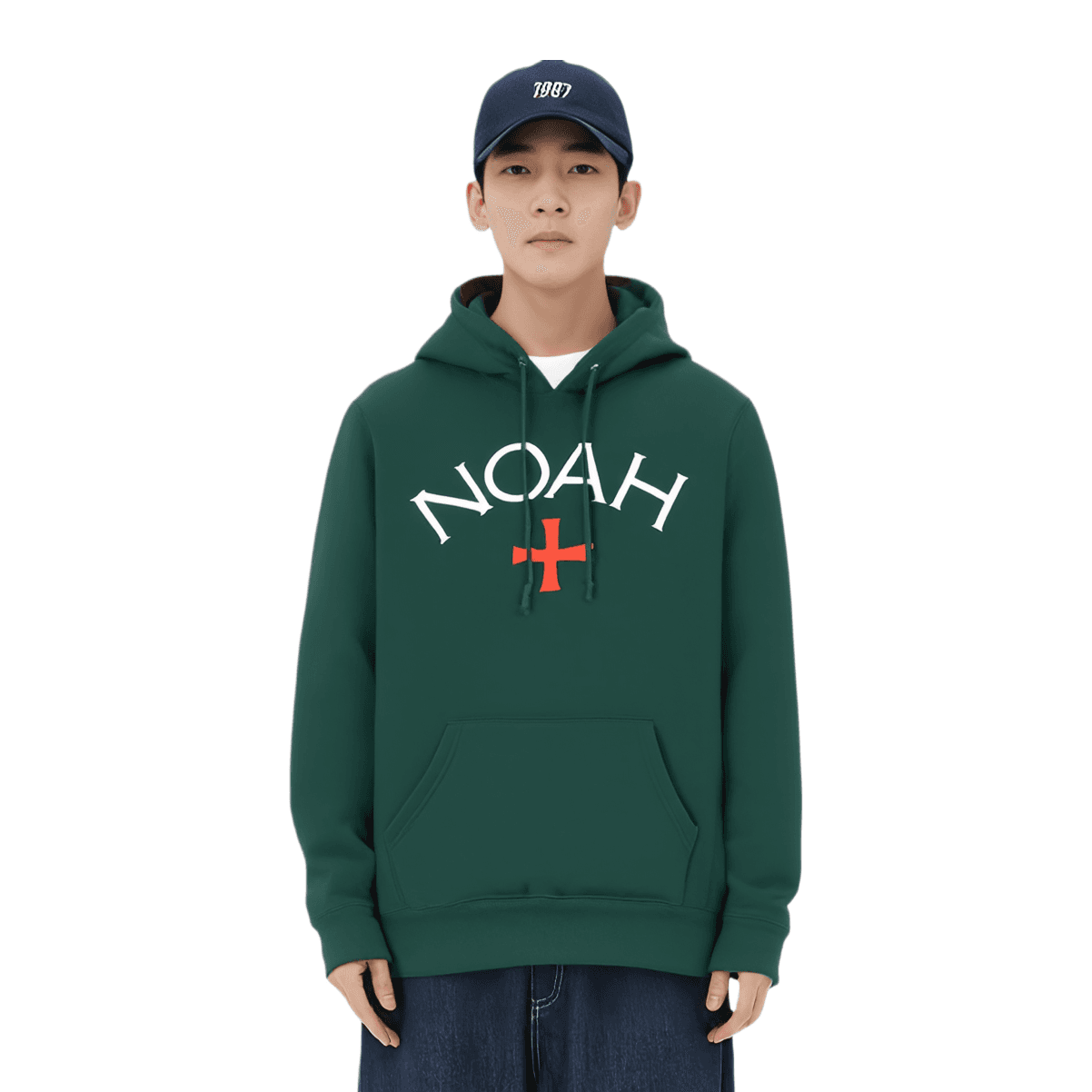 Худи NOAH Core Logo Hoodie Forest Green Logo - изображение 4