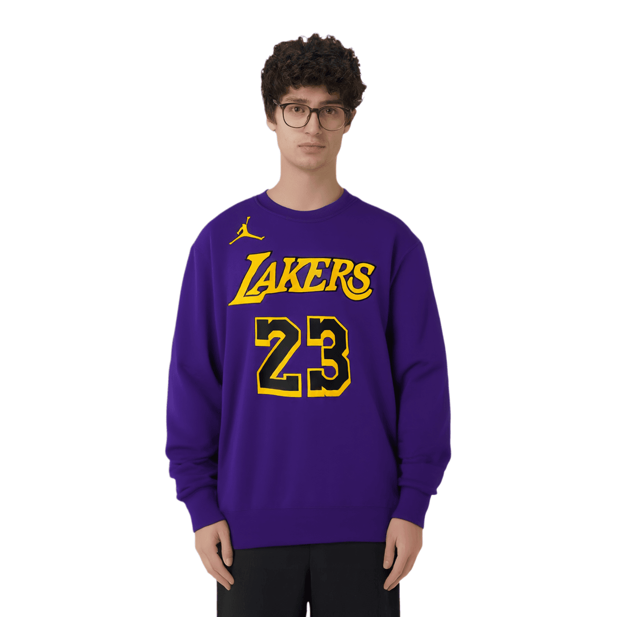Кофта Jordan NBA Los Angeles Lakers Crewneck Sweatshirt Purple - изображение 4