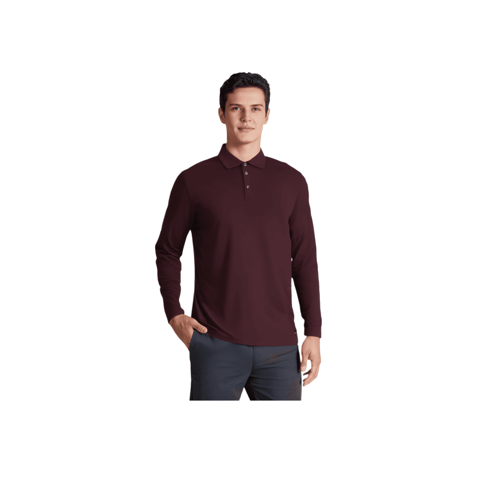 Поло HUGO BOSS FW22 Поло Мужское Бордовое - изображение 1