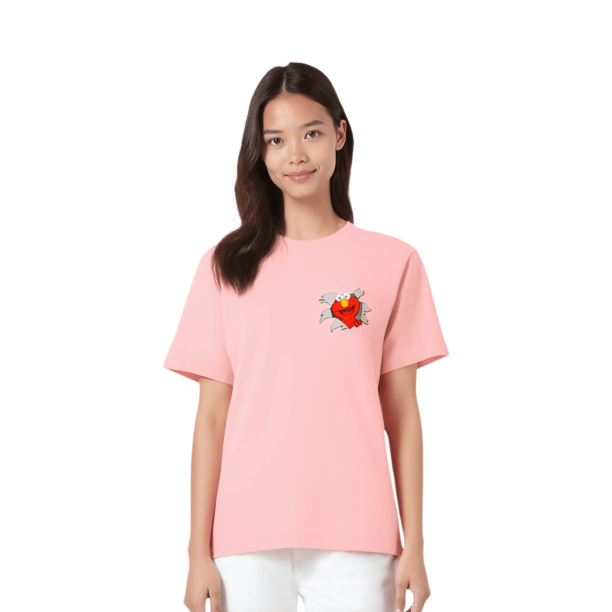 Футболка UNIQLO x KAWS x Sesame Street T-Shirt Pink - изображение 3