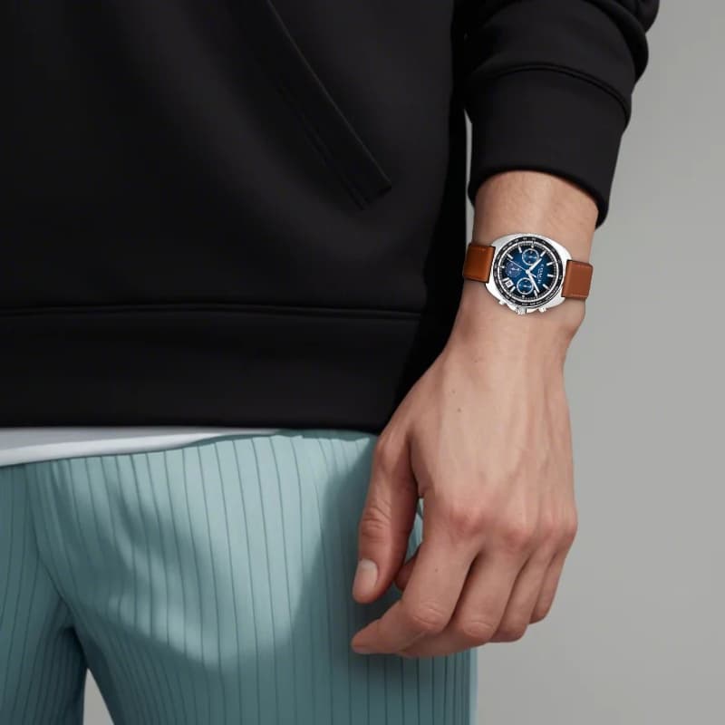 Механические часы COACH Quartz Leather Strap Watch 39mm Blue Dial - изображение 3