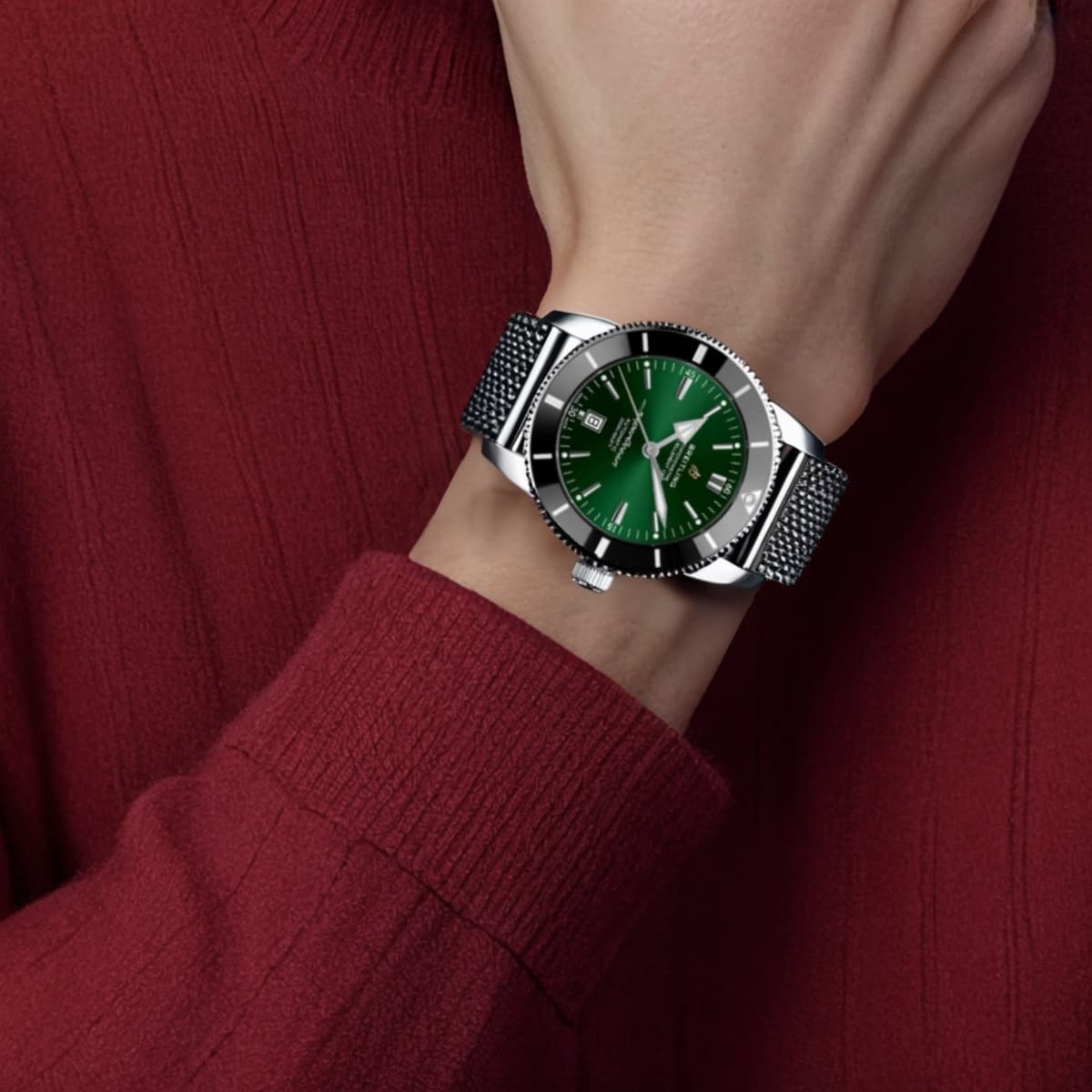 Часы Breitling Superocean Heritage 46mm Green - изображение 5