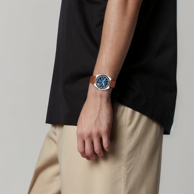Механические часы COACH Quartz Leather Strap Watch 39mm Blue Dial - изображение 5