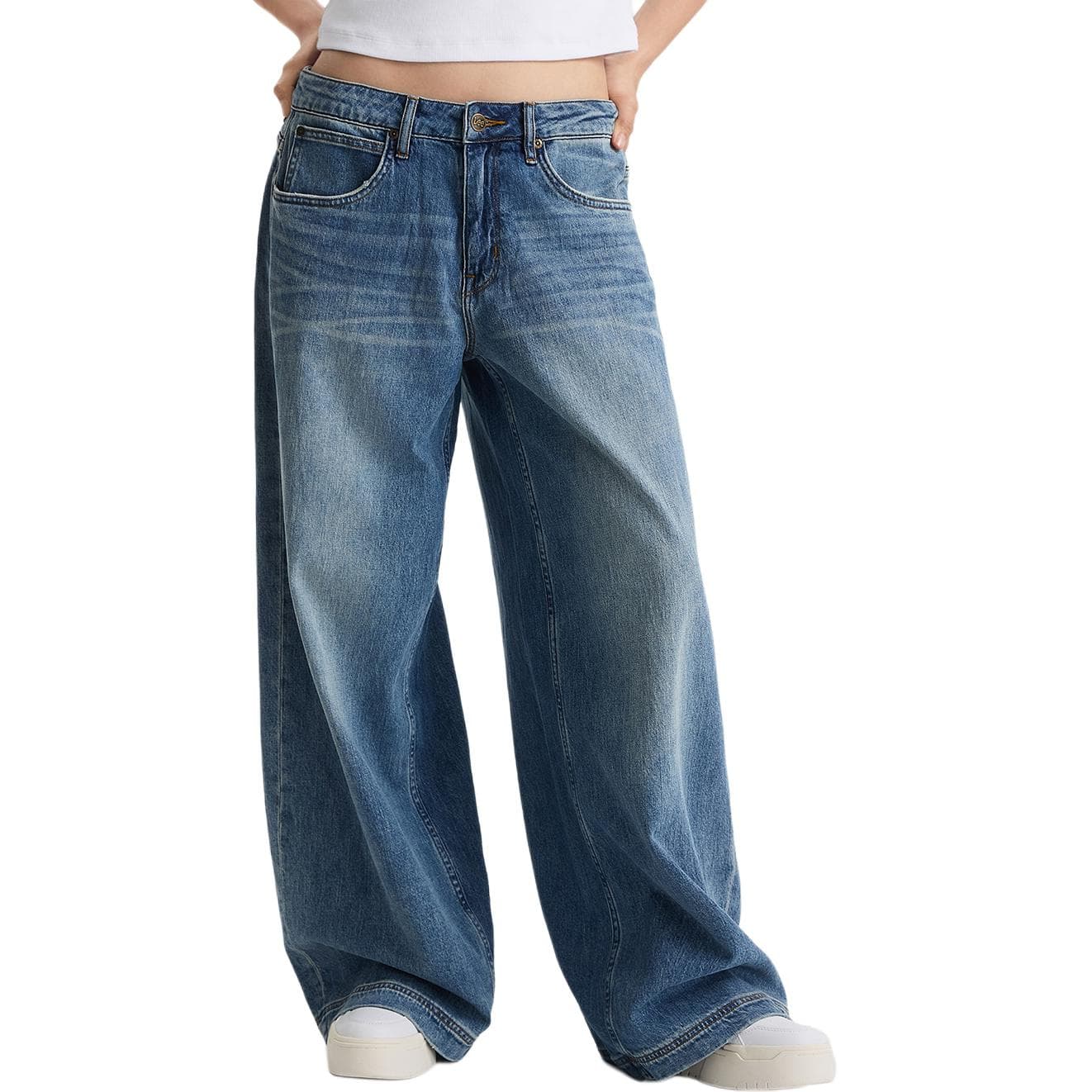 Джинсы Lee Medium Blue Women's Jeans Ли Мидни Блу Женский Джинсы - изображение 3