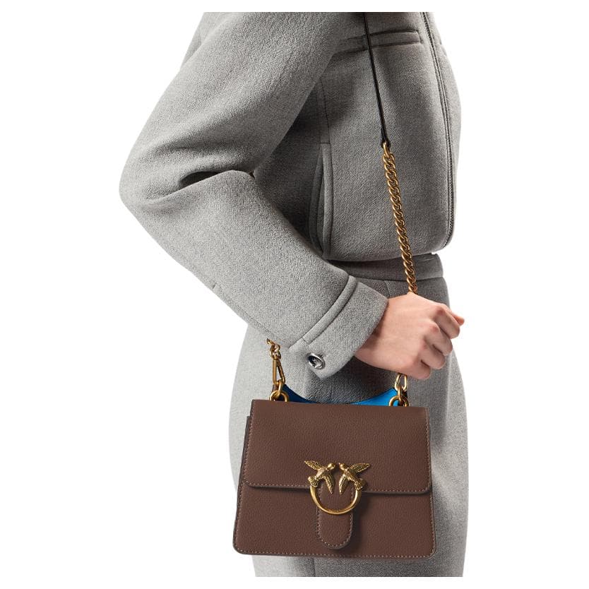 Сумка PINKO Love Bag Small Brown Leather Tote - изображение 5