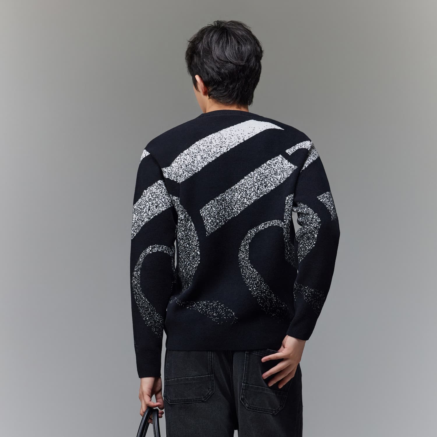 Кофта Cabbeen Charcoal Black 01 Мужские Свитера - изображение 5