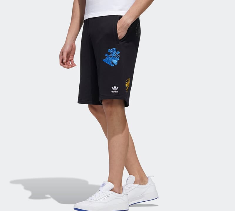 Шорты adidas x Disney Goofy Embroidered Shorts Black - изображение 5