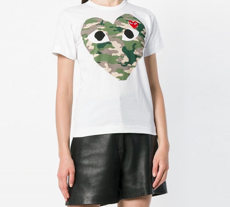 Футболка CDG Play Camo Heart T-Shirt - изображение 4