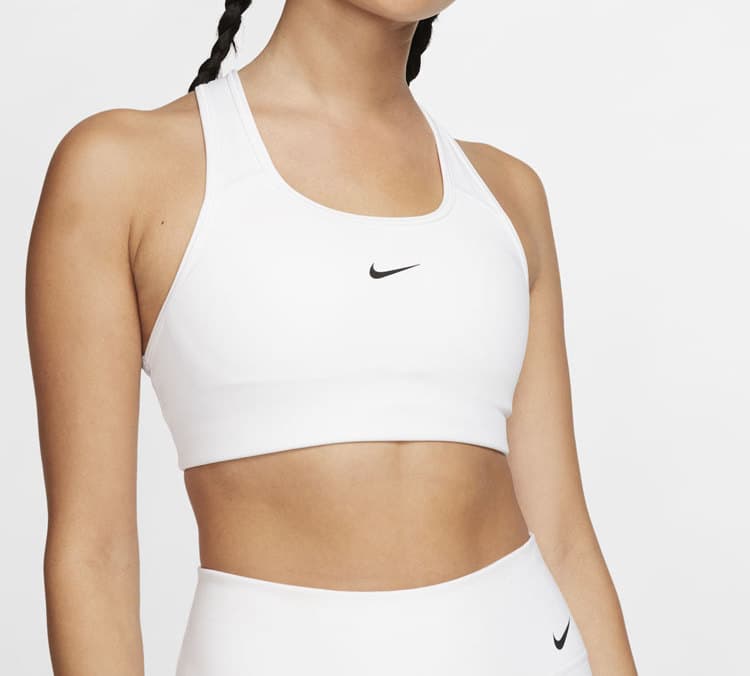 Nike Swoosh Dri-FIT Sports Bra White - изображение 3