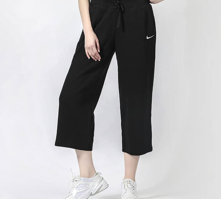 Штаны Nike Cropped Wide-Leg Pants Black - изображение 6