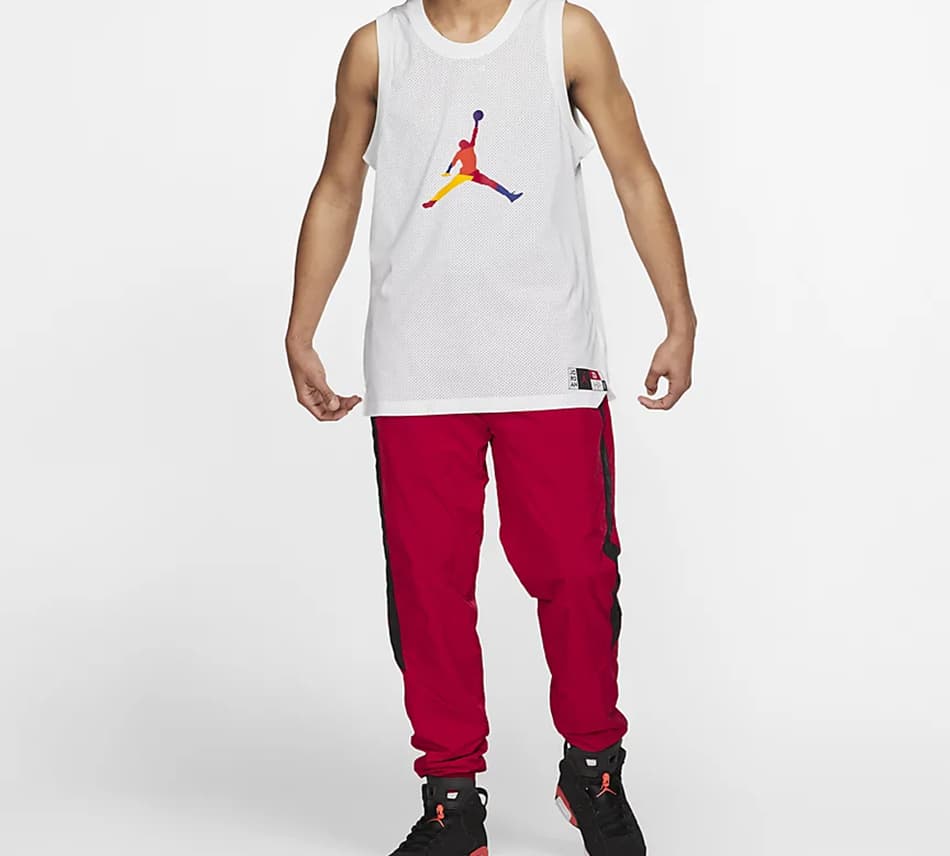 Баскетбольная майка Jordan Rainbow Logo Tank Top White - изображение 4