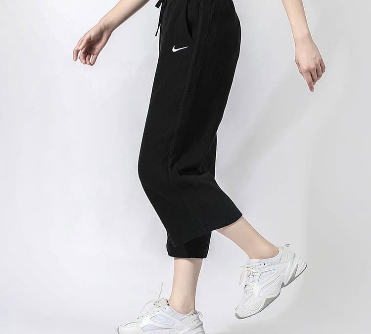 Штаны Nike Cropped Wide-Leg Pants Black - изображение 4