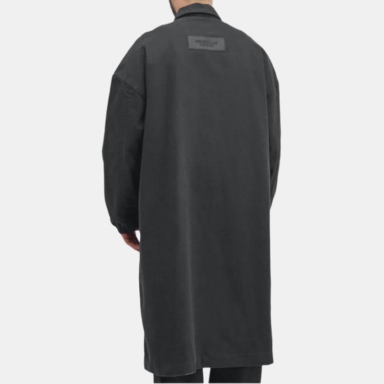 Пальто Fear of God Essentials Car Coat Overdye Black Denim - изображение 5