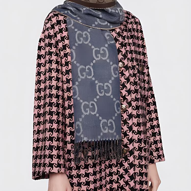 Шарф Gucci Scarf Blue - изображение 4