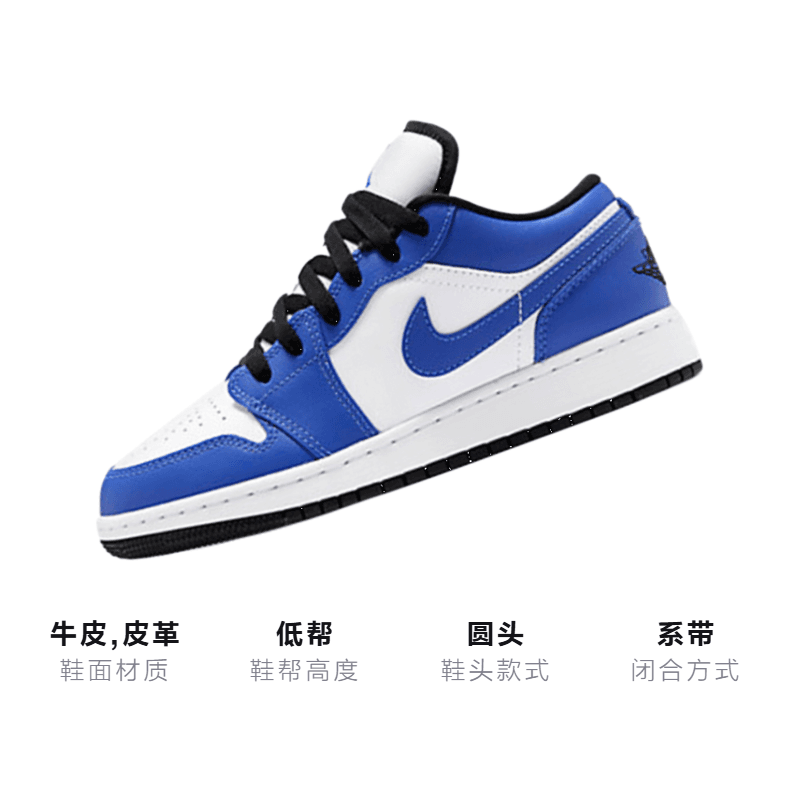 Кроссовки для баскетбола Jordan Air Jordan 1 Low Game Royal GS - изображение 3