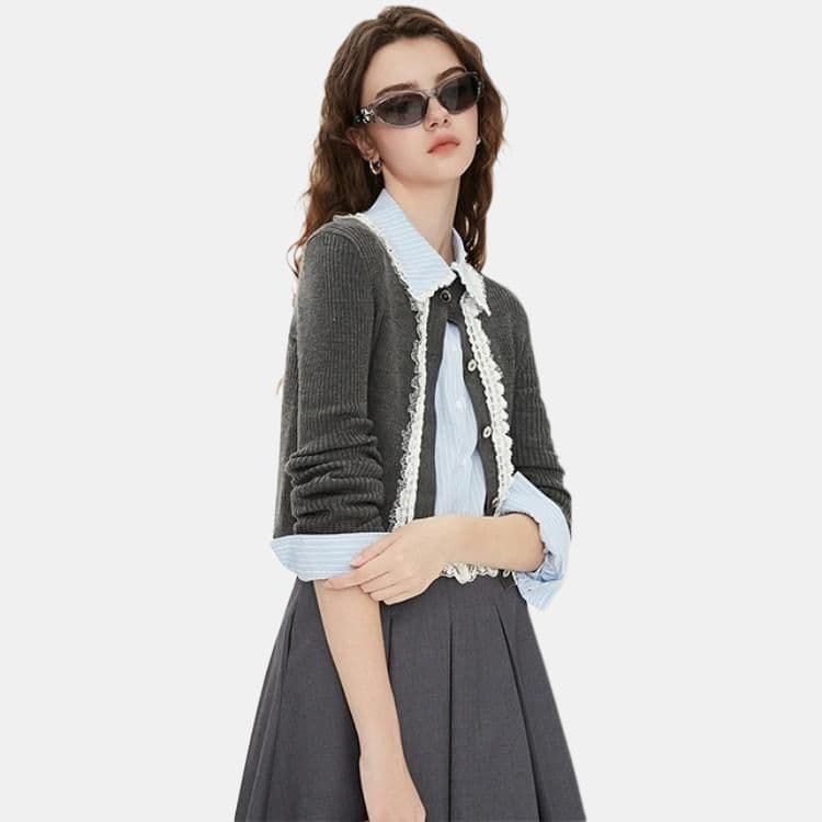 Кофта JORYAweekend Трикотаж Женский Серый - изображение 5