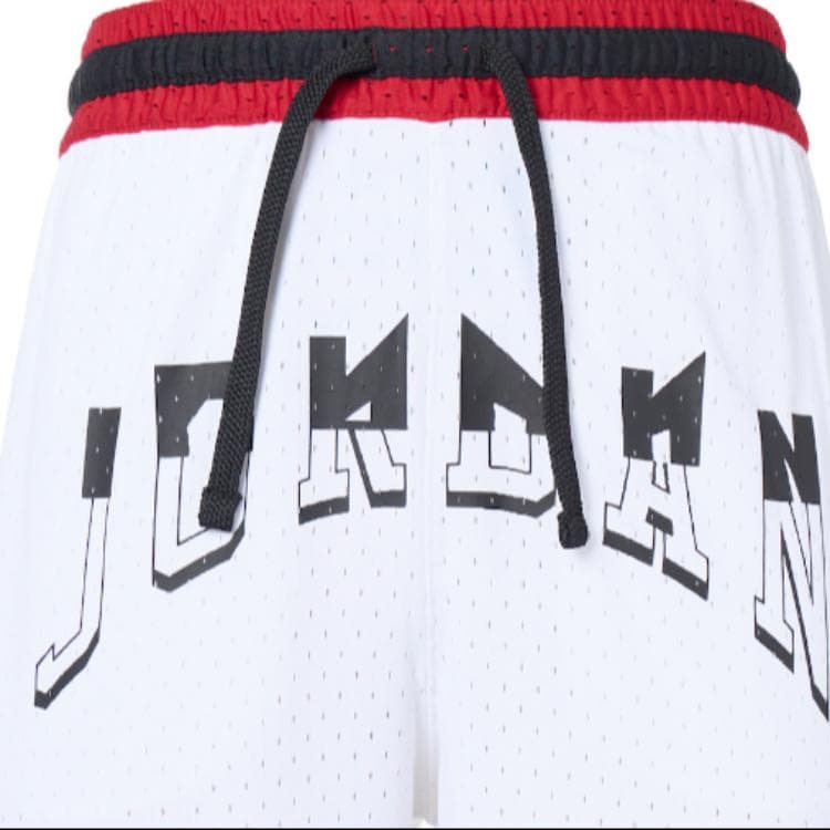Тренировочные штаны Jordan Logo Stripe Drawstring Shorts White - изображение 4