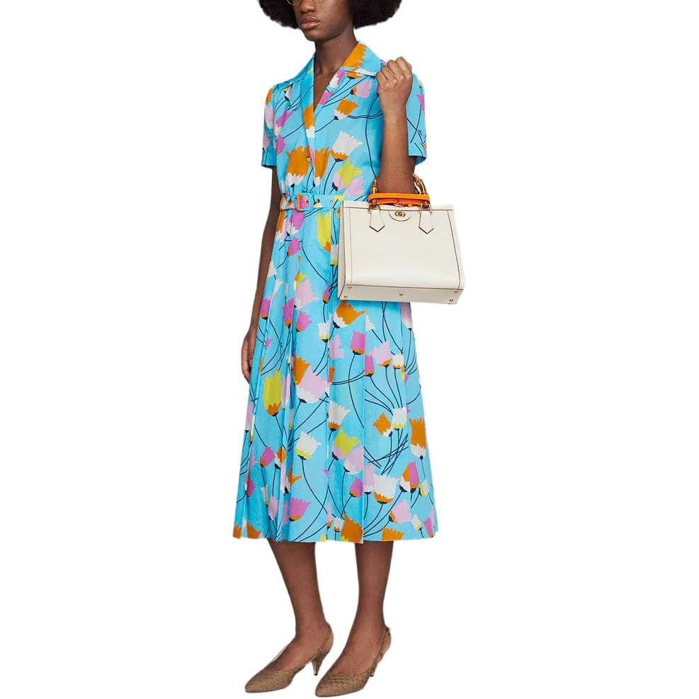 Платье Gucci Tulip Print Dress Blue - изображение 6