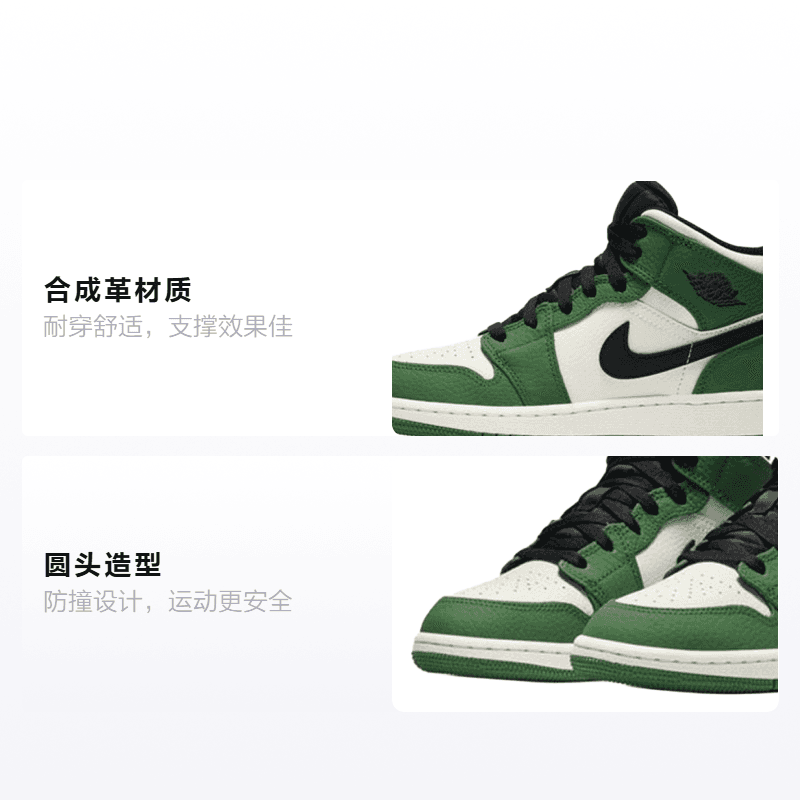 Кроссовки для баскетбола Jordan Air Jordan 1 Mid GS - изображение 2