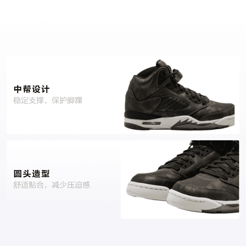 Кроссовки для баскетбола Jordan Air Jordan 5 Retro Heiress Camo GS - изображение 2