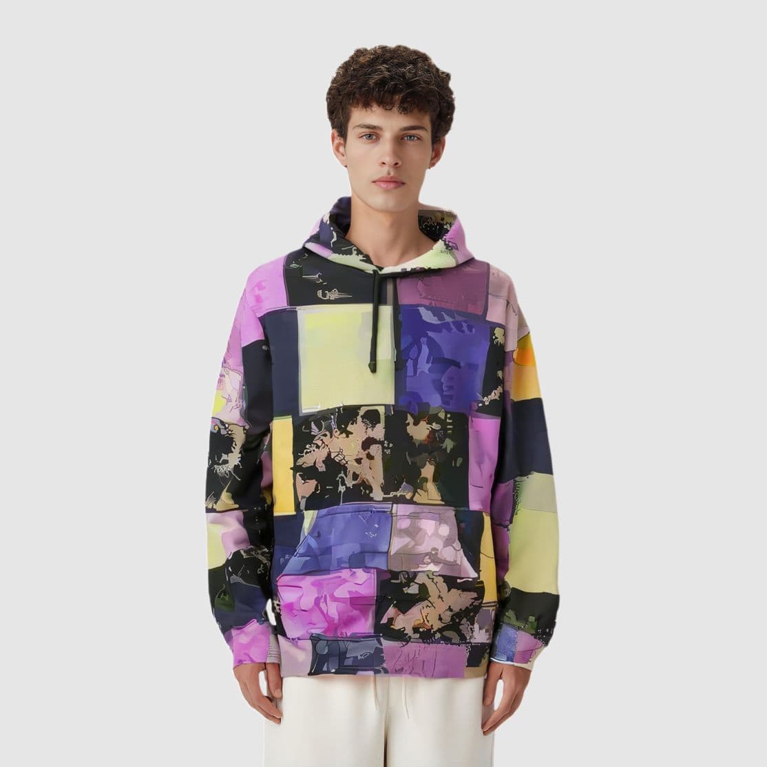 Кофта Supreme SS19 Patchwork Tie Dye Hooded Sweatshirt - изображение 3