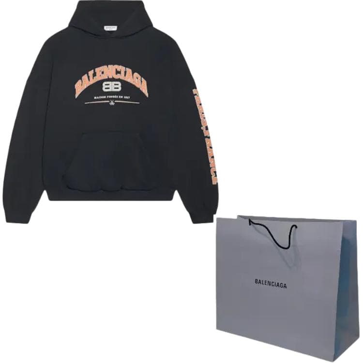 Худи Balenciaga SS22 Logo Hoodie Black - изображение 9