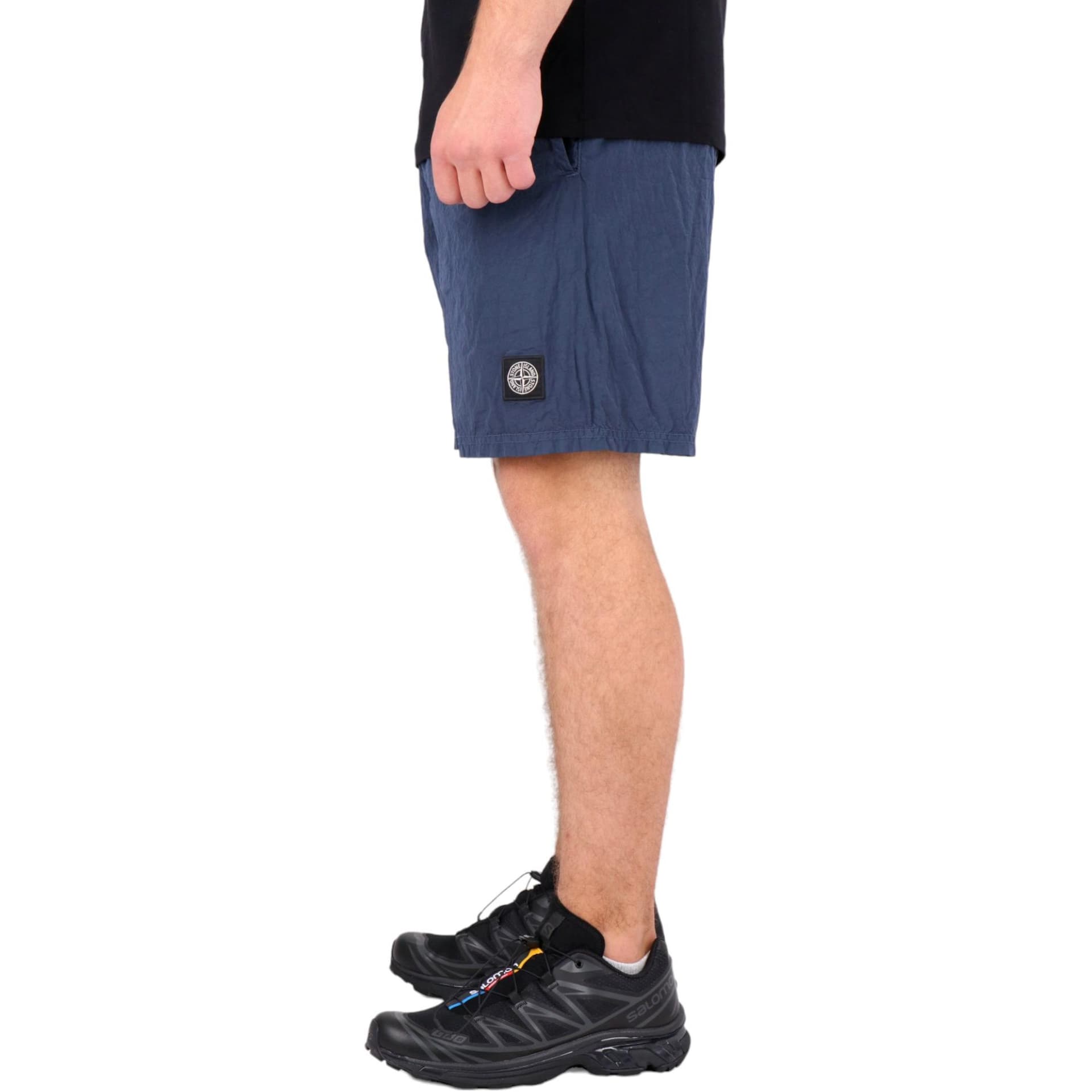 Шорты Stone Island Logo Elastic Waist Shorts Blue - изображение 4