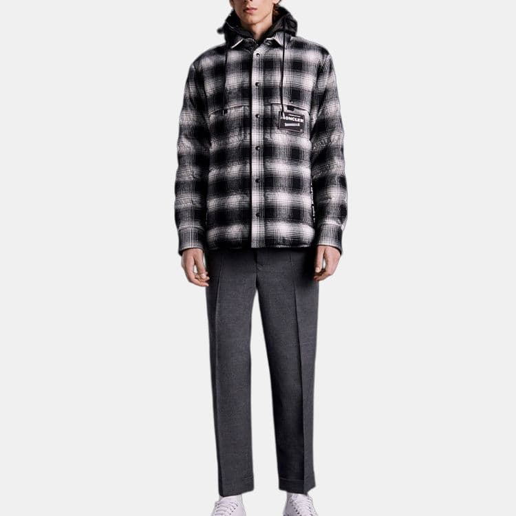 Зимняя куртка Moncler x Fragment Design Plaid Down Jacket - изображение 4