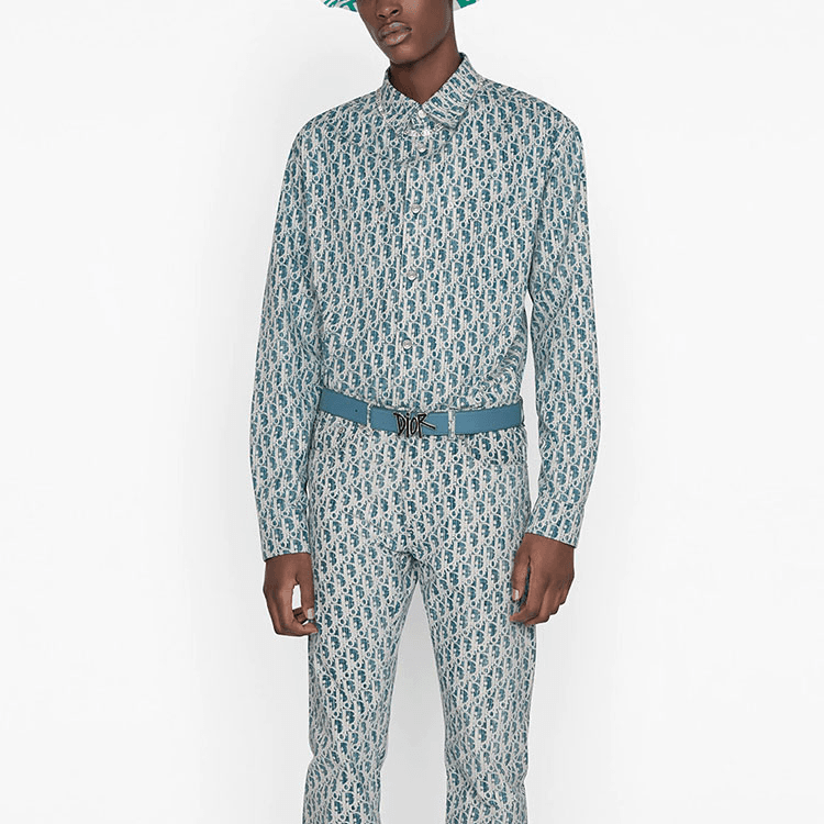 Рубашка DIOR Oblique Denim Shirt - изображение 6