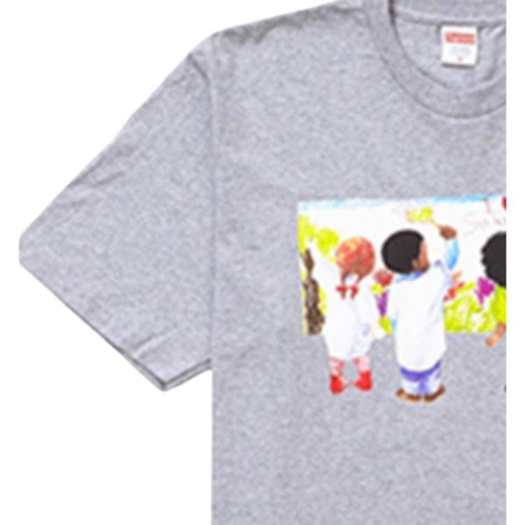 Футболка Supreme SS19 Kids Tee Heather Grey T - изображение 5