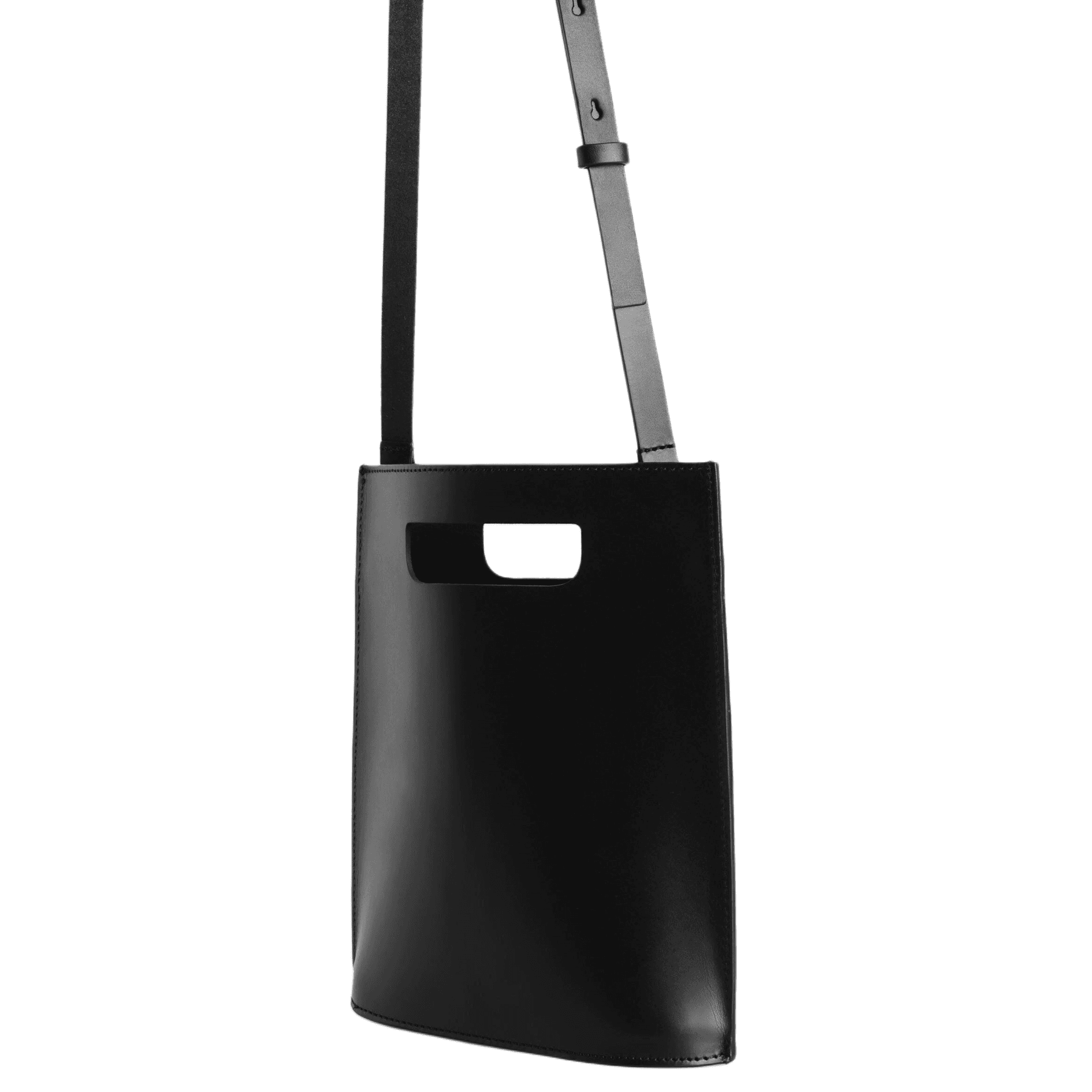 Сумка COS Folio Mini Leather Tote Black - изображение 2