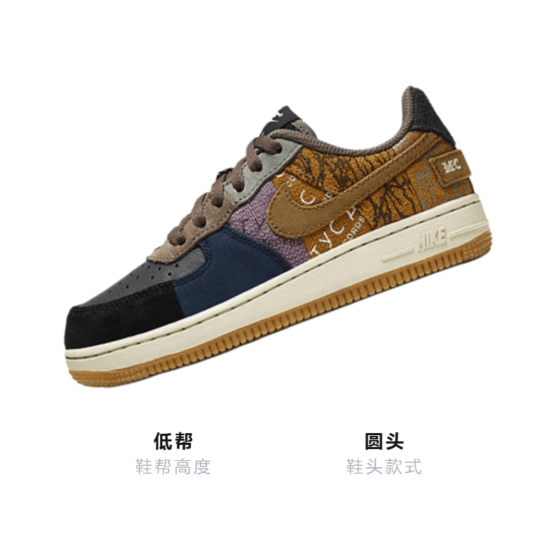 Кроссовки Travis Scott x Nike Air Force 1 Low Cactus Jack TS - изображение 3