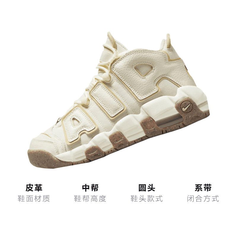 Кроссовки для баскетбола Nike Air More Uptempo "Coconut Milk" GS - изображение 3