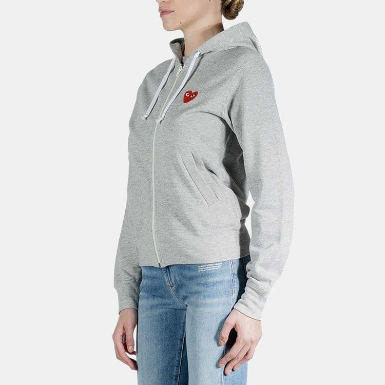 Худи CDG Play Hoodie Grey - изображение 5
