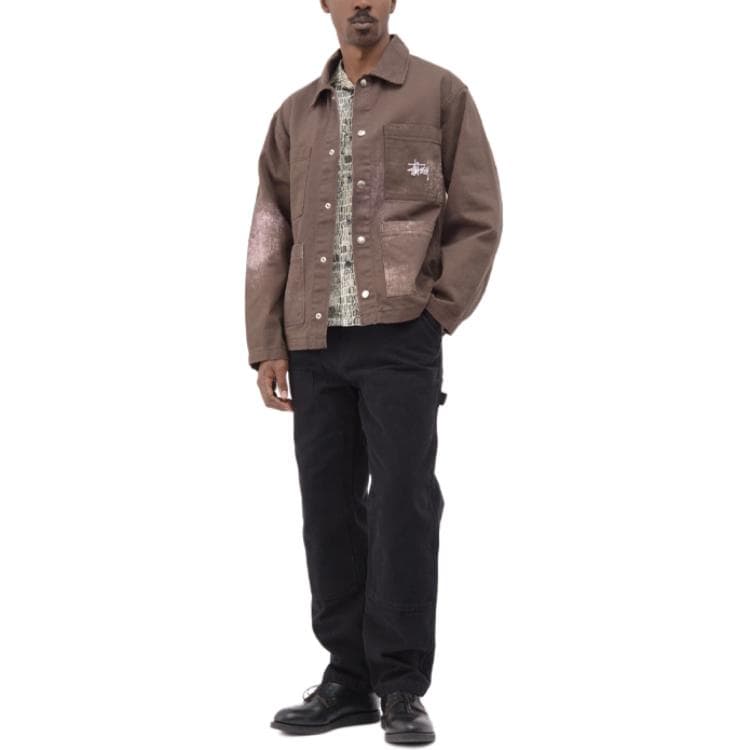 Куртка Stussy Spotted Bleach Jacket Brown - изображение 6