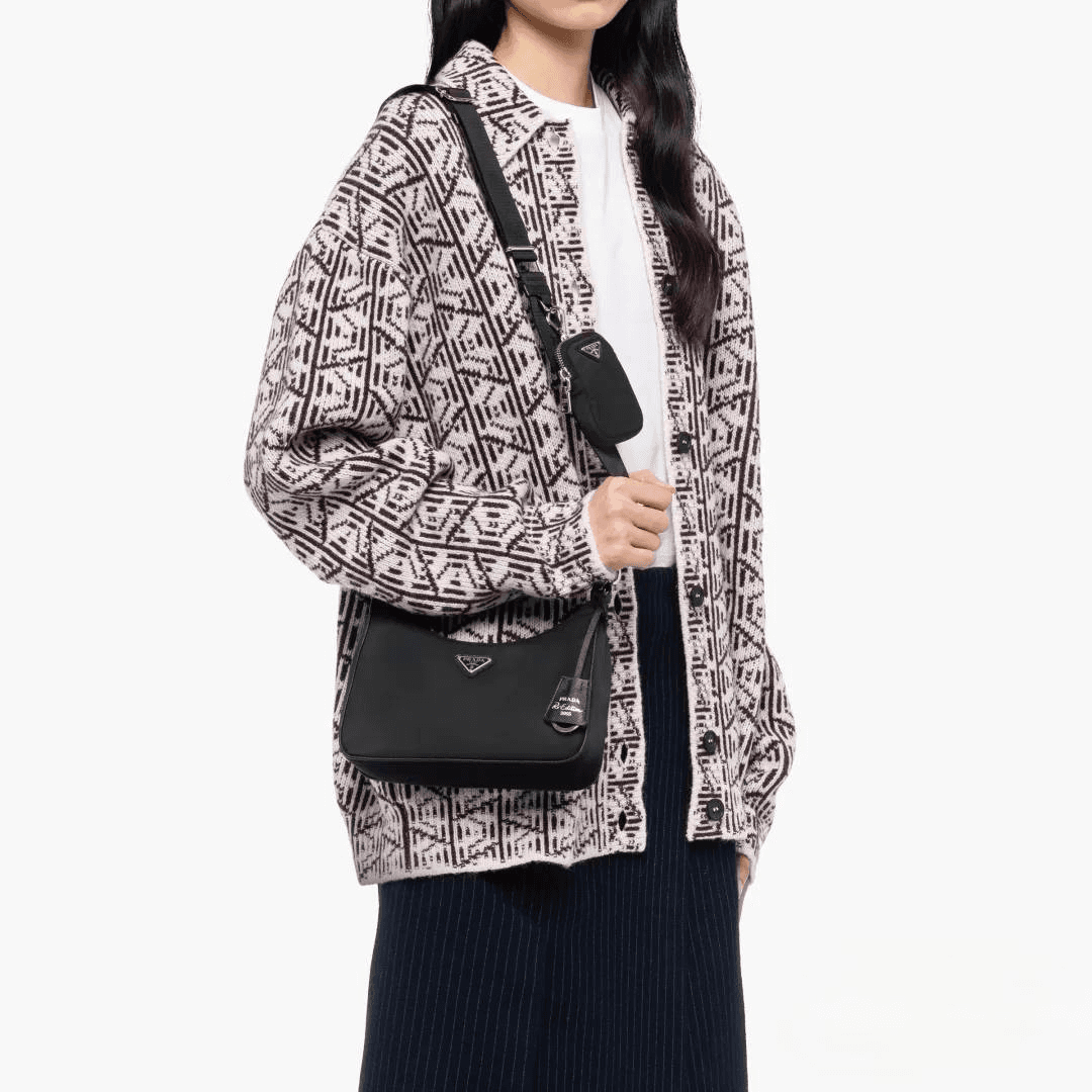 Мини-сумка Prada Re-Edition 2005 Black - изображение 9