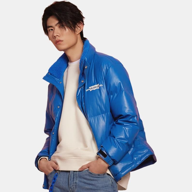 Зимняя куртка Levi's FW22 Blue Down Jacket - изображение 3