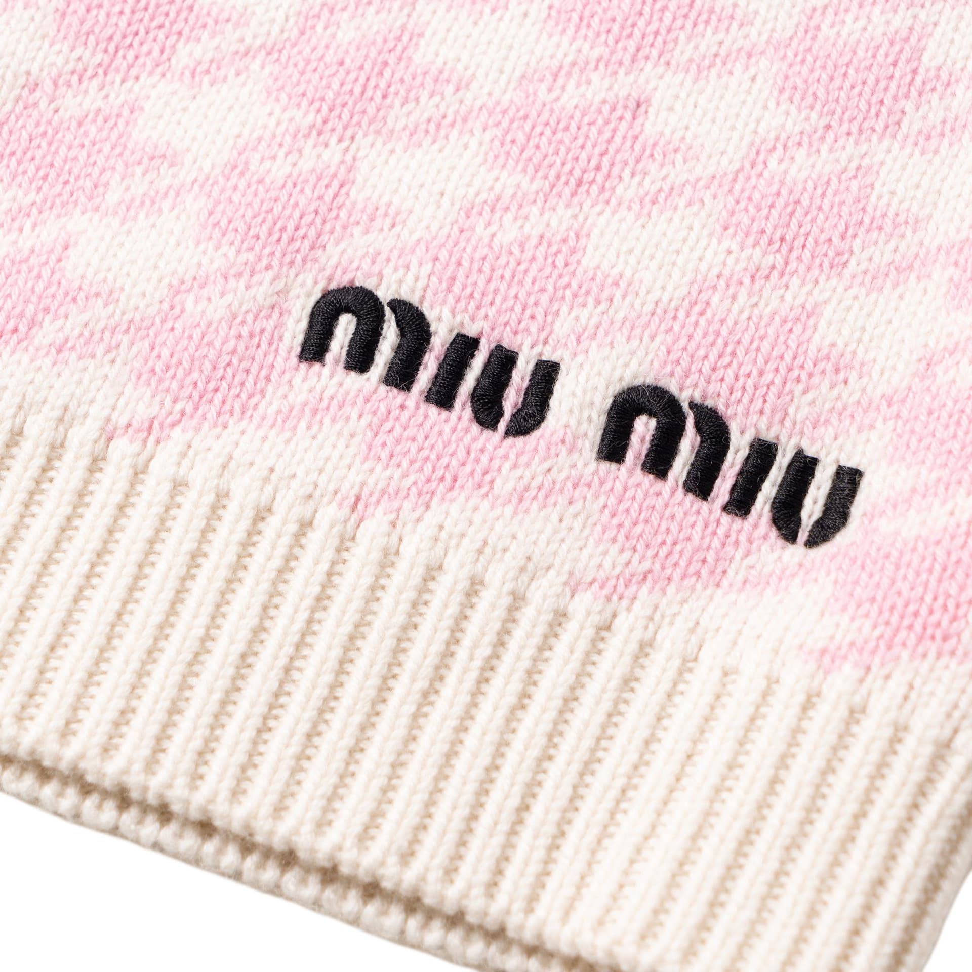 Юбка Miu Miu FW22 Houndstooth Skirt Pink - изображение 6