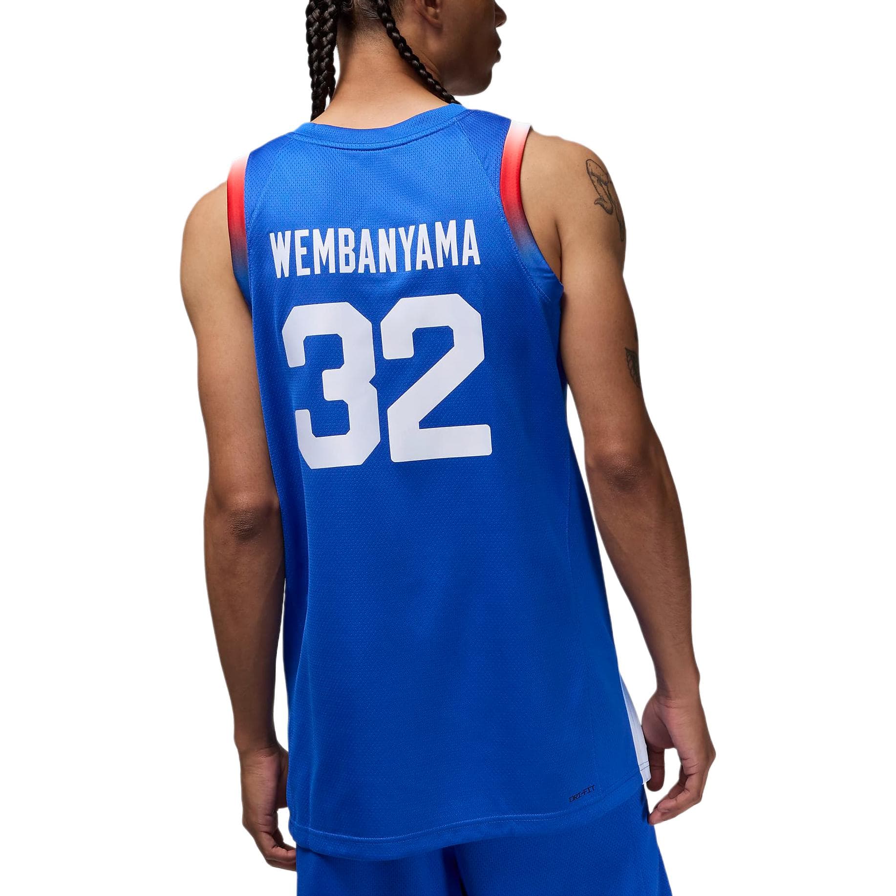 Баскетбольная майка Jordan Victor Wembanyama Blue - изображение 4