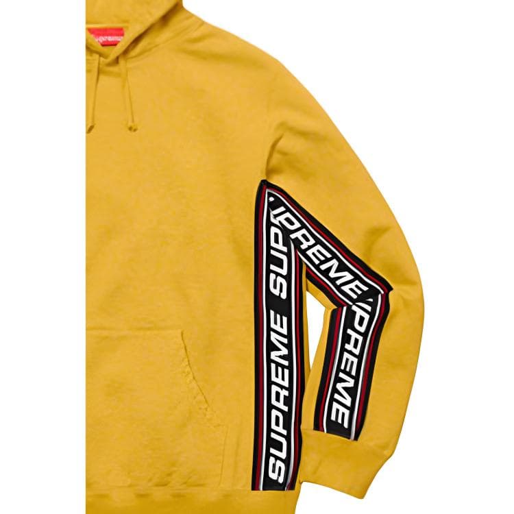 Кофта Supreme FW19 Week 3 Text Rib Hooded Sweatshirt Yellow - изображение 2