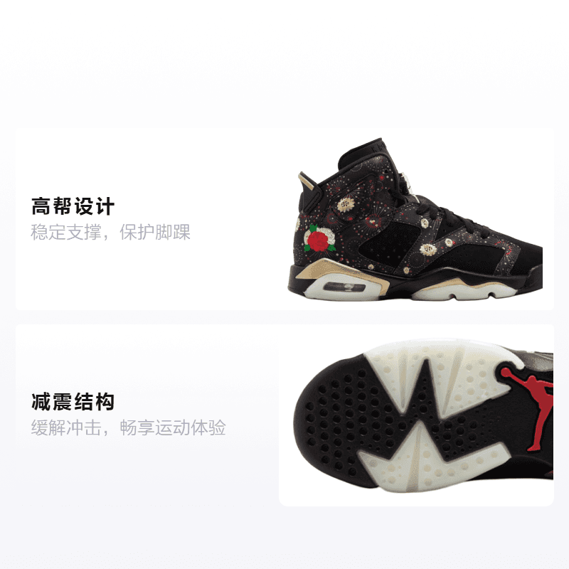 Кроссовки для баскетбола Jordan Air Jordan 6 Retro Chinese New Year GS 2018 - изображение 2
