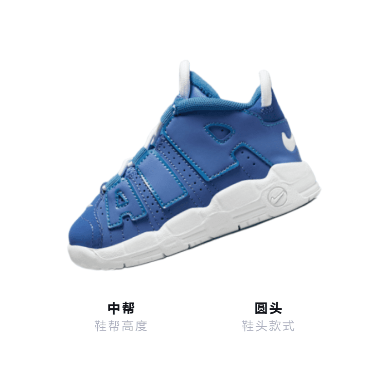 Кроссовки TD Nike Air More Uptempo "Marina Blue" - изображение 3