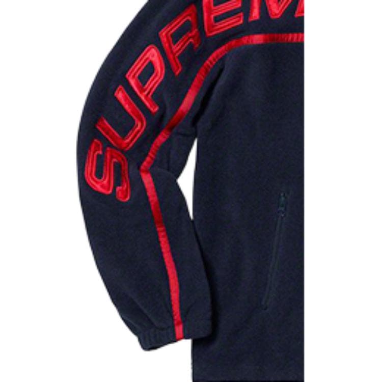 Кофта Supreme Polartec Half Zip Hooded Sweatshirt Navy - изображение 4