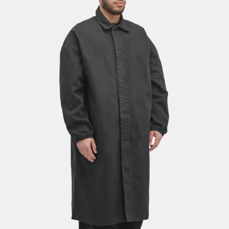 Пальто Fear of God Essentials Car Coat Overdye Black Denim - изображение 3