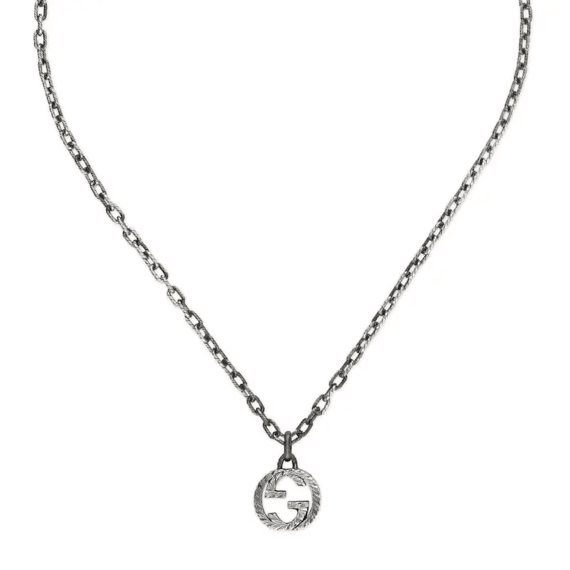 Ожерелье Gucci Interlocking G Silver Necklace - изображение 5