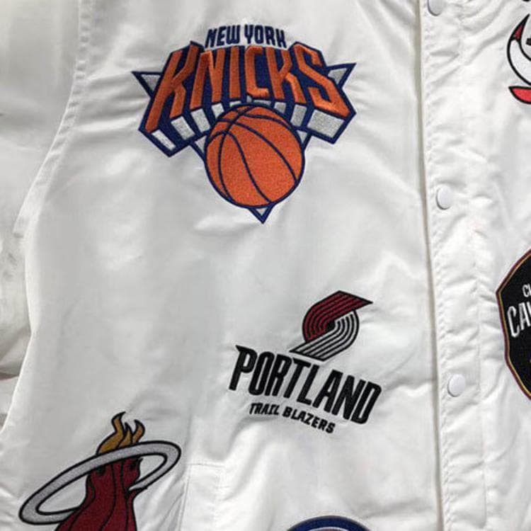 Куртка Supreme x Nike NBA Teams Warm-Up Jacket White - изображение 4